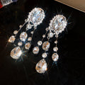 Oval Crystal Chandelier Clip Earrings in Polished Statement Design view 6