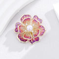 Peony Enamel Metal Brooch Pin for Jackets and Lapels view 5