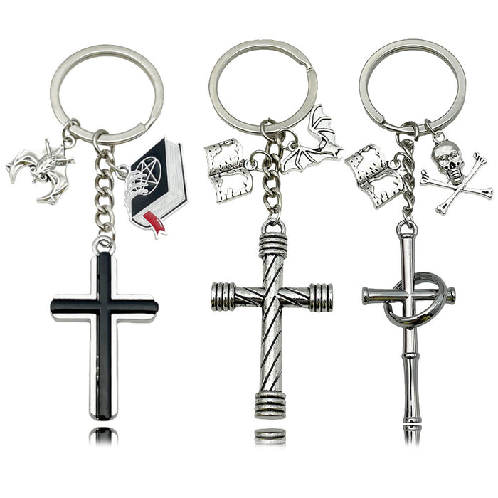 Halloween Charm Keychains Featuring Bat Across 15 Pictured Variations