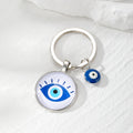 Evil Eye Glass Cabochon Keychain 8 Color Eye Styles view 6
