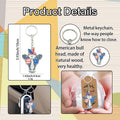 Cow Head Keychain With American Flag Sunglasses And Bandana view 4