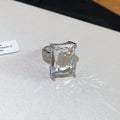 Open Zircon Star Square Emerald Cut Rings Six Styles view 11