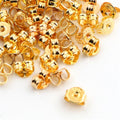Flower Shaped Metal Earring Backs in Seven Finish Options view 4