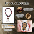 Wooden Bead Elastic Bracelet With Cross Pendant In Three Colors view 2