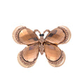 Rose Gold Butterfly Crystal Two Designs Metal Brooch Pin view 1