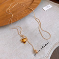 Gold Tone Sun Pendant Necklace with Fine Chain Drop view 6