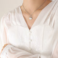 Mini Handbag Pendant Necklace Shell Pearl Gold Steel view 6