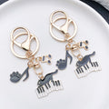 Black Cat Music Keychains in Six Charm Arrangements view 2