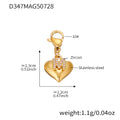 Heart Necklace and Letter Charm Collection in Gold and Silver Tone view 8