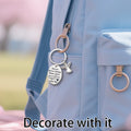 Silver Guardian Angel Keychain Drive Faster Message Tag view 3