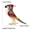 Enamel Parrot Brooch Gold Tone Three Color Variants view 6