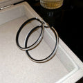 Leopard Print and Solid Oversized Hoop Earrings in Seven Styles view 10