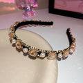 Pearl And Crystal Headband In Four Jewel Tone Colorways view 7
