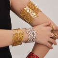 Openwork Leaf Floral and Coral Cuff Bracelets in Six Styles view 2