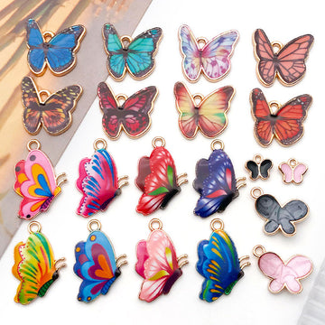 Colorful Butterfly Metal Charms with 25 Listed Options