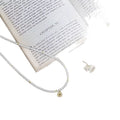 Crystal Accent Pearl Strand Necklace with Horse and Round Charms view 5