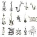 Metallic Guitar and Musical Instrument Metal Charms with 16 Listed Options view 1