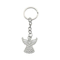 Silver Tone Filigree Angel Keychain With Split Ring view 5
