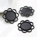 Open Loop Flower Round Bezel Settings in Two Antique Finishes view 4