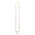 Pastel Faceted Glass Bead Necklace With Gold Tone Ring Clasp view 5