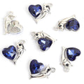 Polished Gold Silver Heart Glass And Alloy Charms in 20 Styles view 9