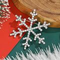 Crystal Snowflake Brooch in Gold or Silver Tone Jewelry view 4