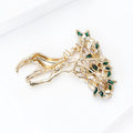 Giraffe Under Flowering Tree Brooch In 2 Styles With Enamel And Crystal Details view 4