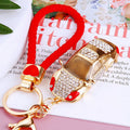 Jeweled Sports Car Keychains with Braided and Bare Wrist Loops view 4