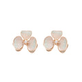 Pastel Enamel Flower Stud Earrings With Gold Outlines view 5
