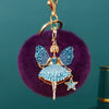 Blue-Fairy Deep-Purple-Pom