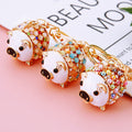 Jeweled Pig Keychains in Three Bead Palettes plus Assorted Color Option view 9