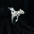 Silver Mini Dragon Wrap Adjustable Open Band Ring Alloy view 5