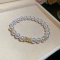 Pearl Stretch Bracelets Crystal Bow Spacer Three Colors view 8