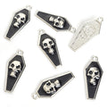 Skull Coffin Charms in Five Enamel Colors and Two Metal Tones view 8