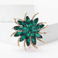 Rhinestone Starburst Flower Brooch Marquise Crystal Nine Colors view 3