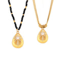 Gold Shell Star Pendant Necklace Snake Chain or Black Beads view 5