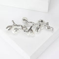 Pearl Plum Blossom Branch Brooch Pin Gold Silver 2 Colors view 4