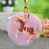 Purple-Horse Violet-Pompom