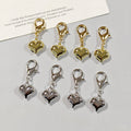Puffy Heart Lobster-Clasp Charms in Gold and Silver Tone view 3