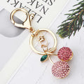 Rhinestone Cherry Keychain Metal Fruit Pendant Bag Charm view 6