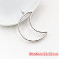 Silver Tone Open Geometric Resin Bezel Pendant Frames view 12