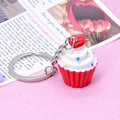 Resin Cupcake Heart Topping Keychains Six Color Wrappers view 8