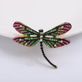 Multicolor Dragonfly Brooch A Long-Winged Dragonfly Outlined In Dark Crystals view 7