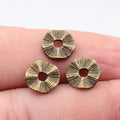 Brushed Wavy Disc Metal Spacer Beads in Six Variants view 8