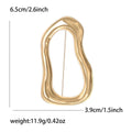 Irregular Open Loop Brooch In Smooth Gold And Silver Tones view 6