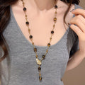 Brown Beaded Pendant and Layered Necklaces in Thirteen Styles view 12