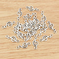 Silver Tone Treble Clef Music Note Charms with Top Loops view 4