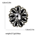 Oval Petal Crystal Statement Brooch in Ten Colorways view 7