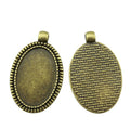 Rope Border Oval Pendant Settings for Jewelry Making view 4
