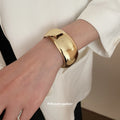 Five Broad Polished Open Cuffs With Smooth Twisted Or Wavy Profiles view 4